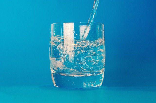 A glass of water